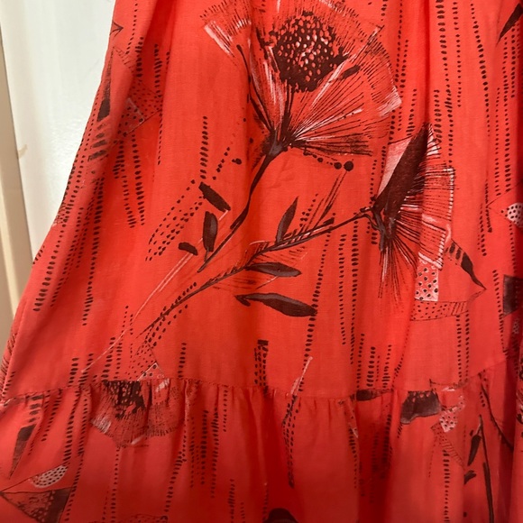 LINEN FLORAL PRINT DRESS - Picture 3 of 10